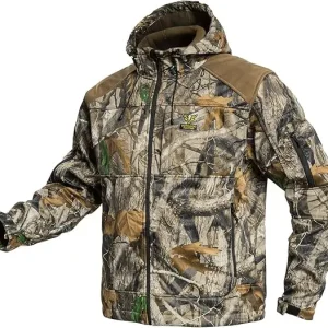Quiet Hunting Jacket Softshell Fleece-Lined Camouflage