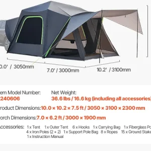 SUV Tent for Camping, Double Layer Design